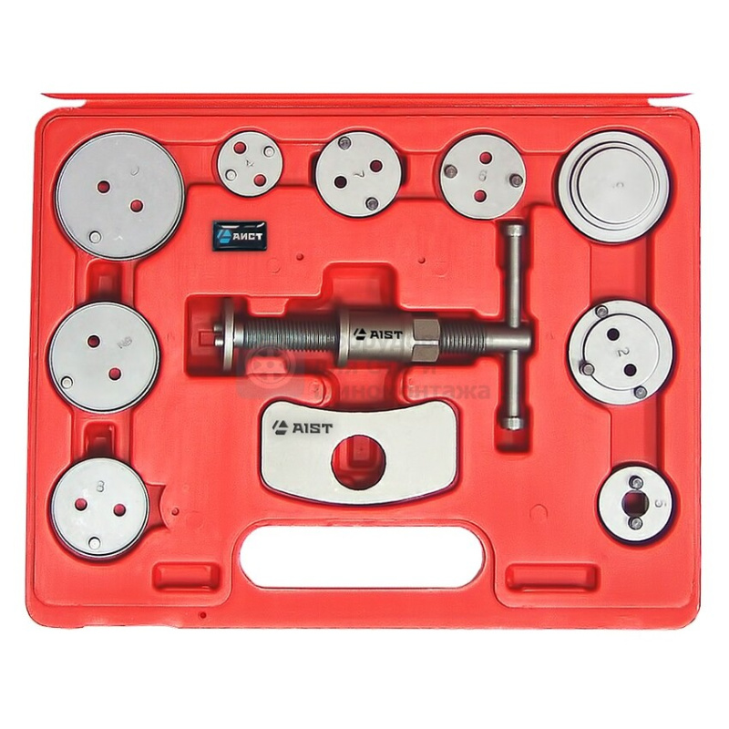 Инструмент для утапливания поршней тормозных цилиндров в наборе 11 пр., в плас. кейсе