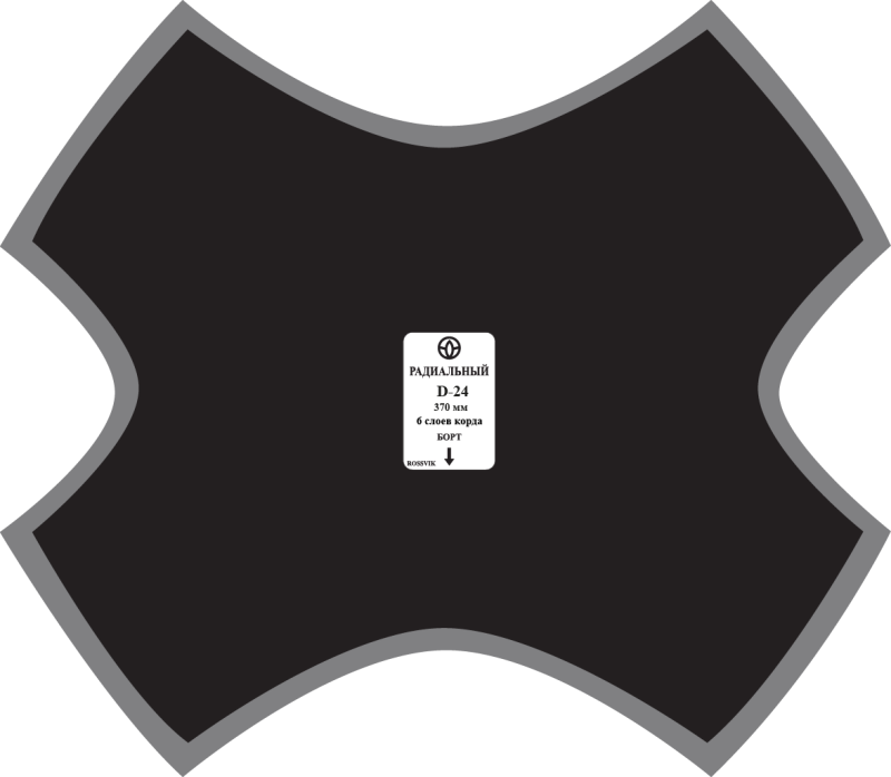 Пластырь D-24 диаг.370мм (1шт/6)