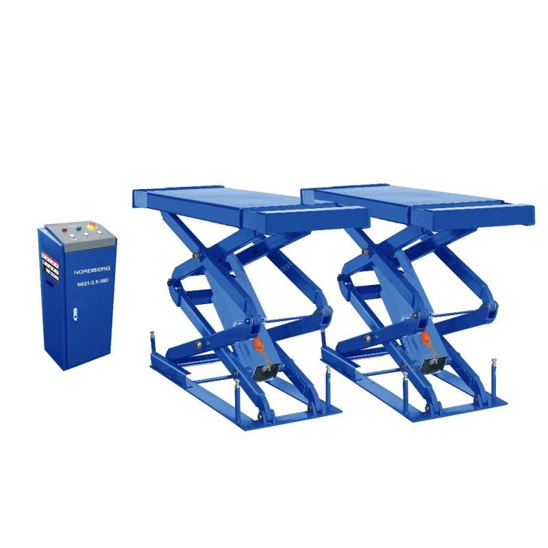 Ножничный подъемник 3,5т, с встроенными адаптерами для SUV автомобилей, 380В N631-3,5_380(SUV)