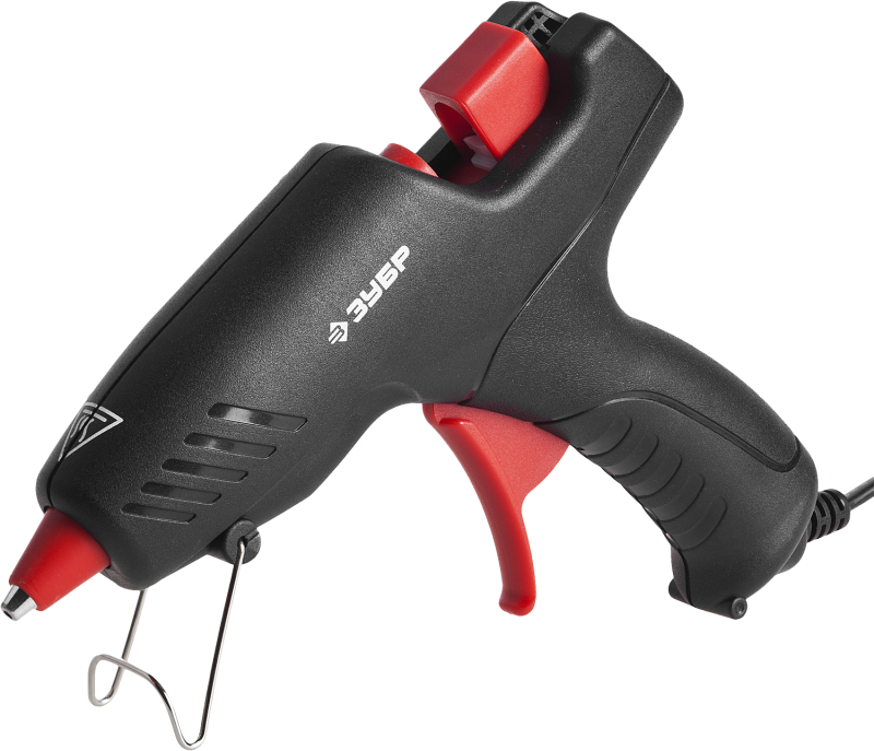 Пистолет ЗУБР "МАСТЕР" клеевой (термоклеящий), электрический, эргономичная рукоятка 06850-10-08