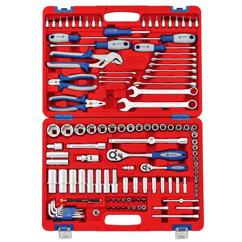 МАСТАК Набор инструментов универсальный, 123 предмета 01-123C