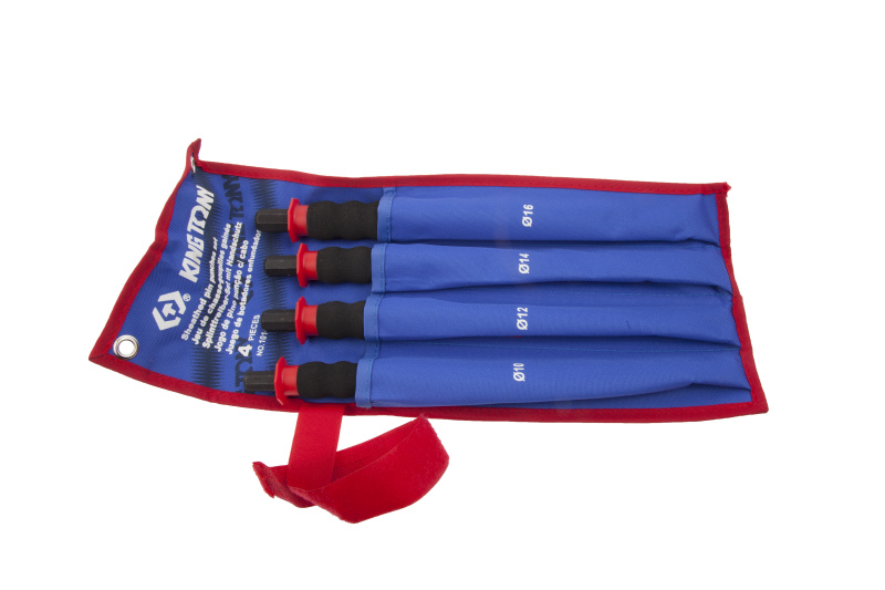 KING TONY Набор кернеров с протектором, чехол из теторона, 4 предмета 1014GPN