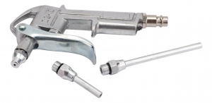 Продувочный пистолет металлический с набором аксессуаров. Длина носика 20мм, 50мм, 80ммPegas