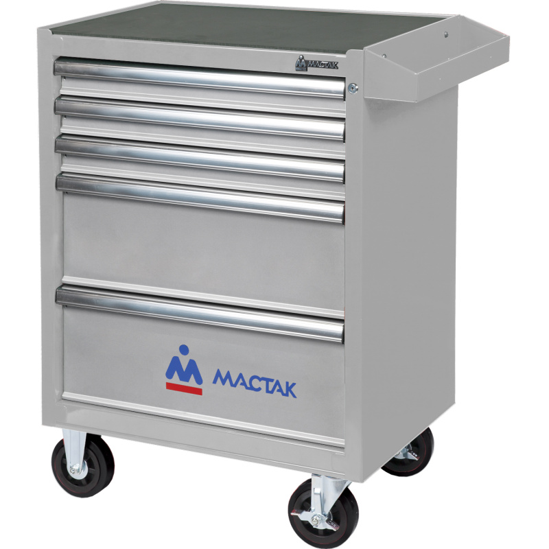 МАСТАК Тележка инструментальная, 5 ящиков, "ОПТИМА", серая 521-05581MG