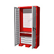 Шкаф инструментальный Титан с  3 ящ. и 2 полками 950х500х1950мм - белый/красный 08.3032-7700/3000