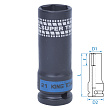 KING TONY Головка торцевая ударная глубокая 1/2", 21 мм, тонкостенная 441521M